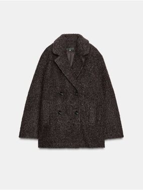 ZARA Double-Breasted Bouclé Coat